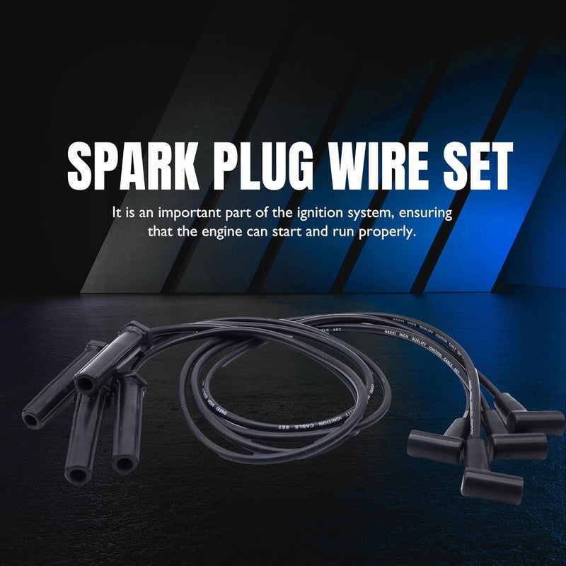 OXCANO 7543 Ignition Spark Plug Wires Set of 4 Compatible with Chevrolet S10 1998-2003, GMC Sonoma 1998-2003, Isuzu Hombre 1998 1999 2000 L4 2.2L - Image 5